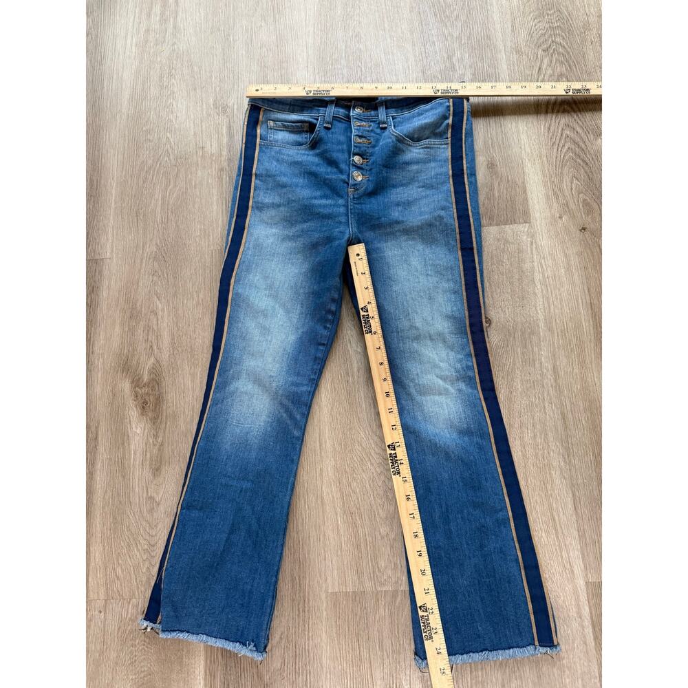 Veronica Beard Carolyn Tuxedo Stripe 10" Baby Boot Jeans, Size 29, Made in USA - Picture 3 of 6